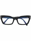 TOM FORD Eyewear cat-eye frame glasses - 001 BLACK