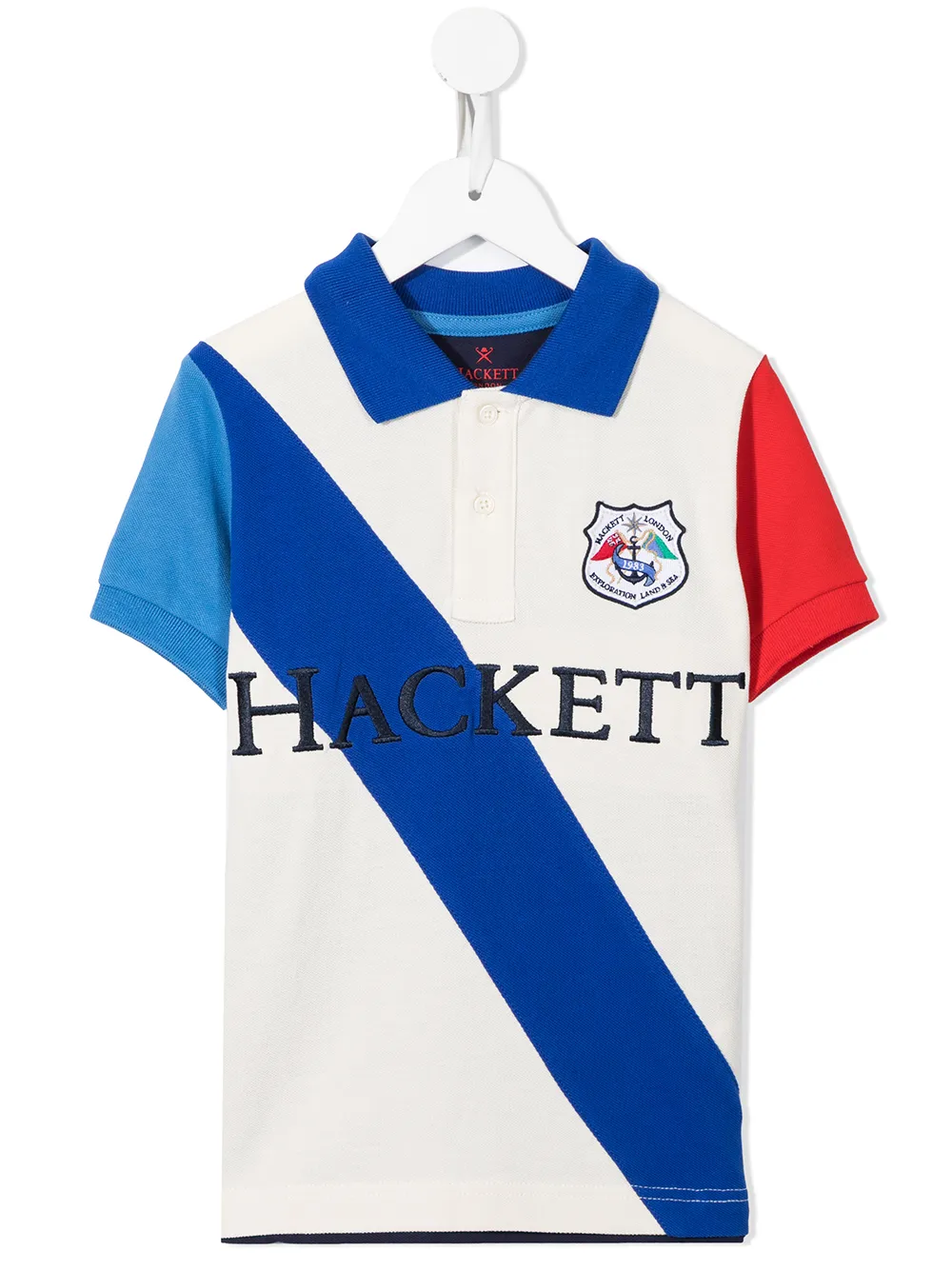 

Hackett Kids embroidered-logo polo shirt - Blue