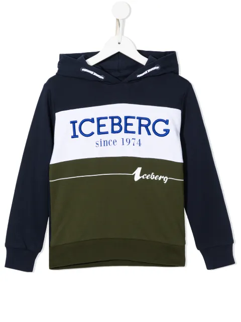Iceberg Kids هودي بطبعة شعار الماركة