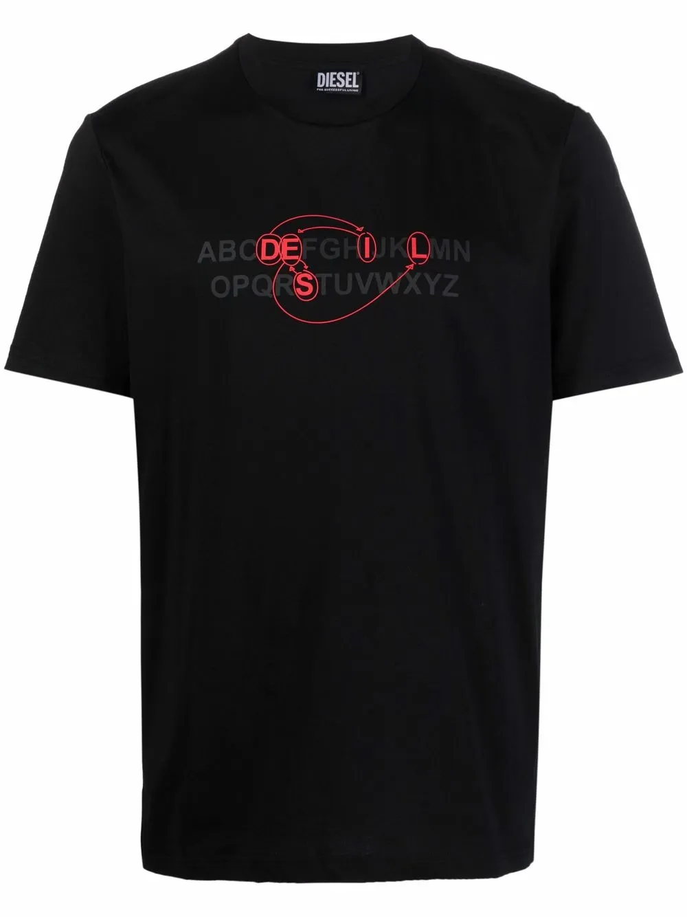 Diesel T-shirt met print Zwart