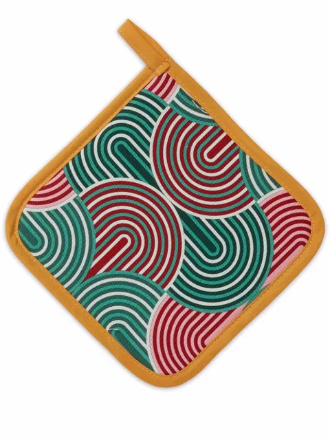 La DoubleJ graphic-print oven glove and pot holder
