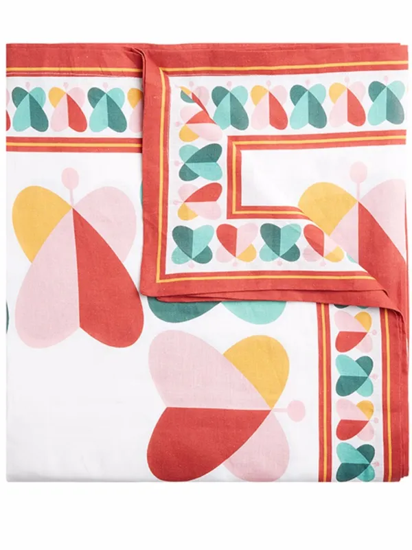 La DoubleJ Large Graphic-print Tablecloth in Red