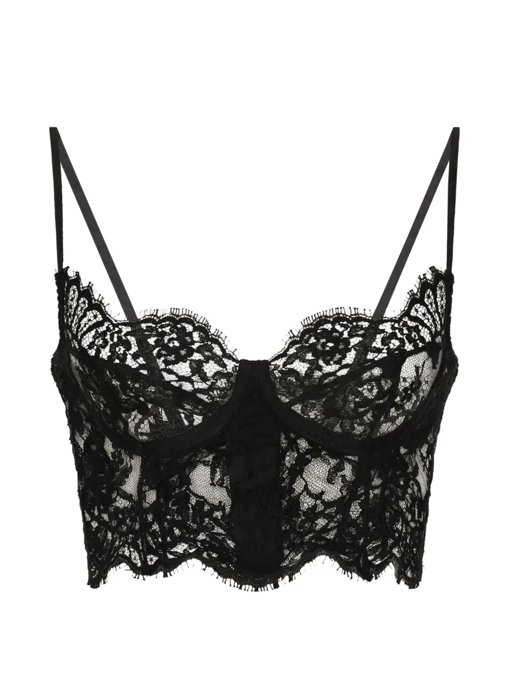 Dolce & Gabbana haut-corset en dentelle - Noir