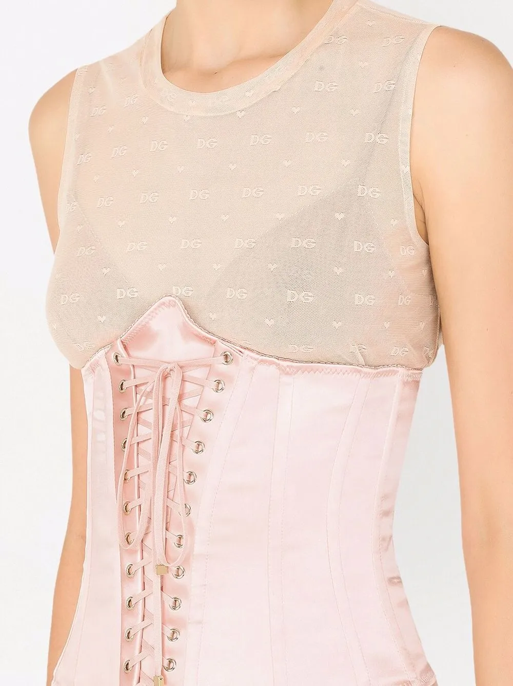 Dolce & Gabbana Satin Bustier Belt | Pink | FARFETCH