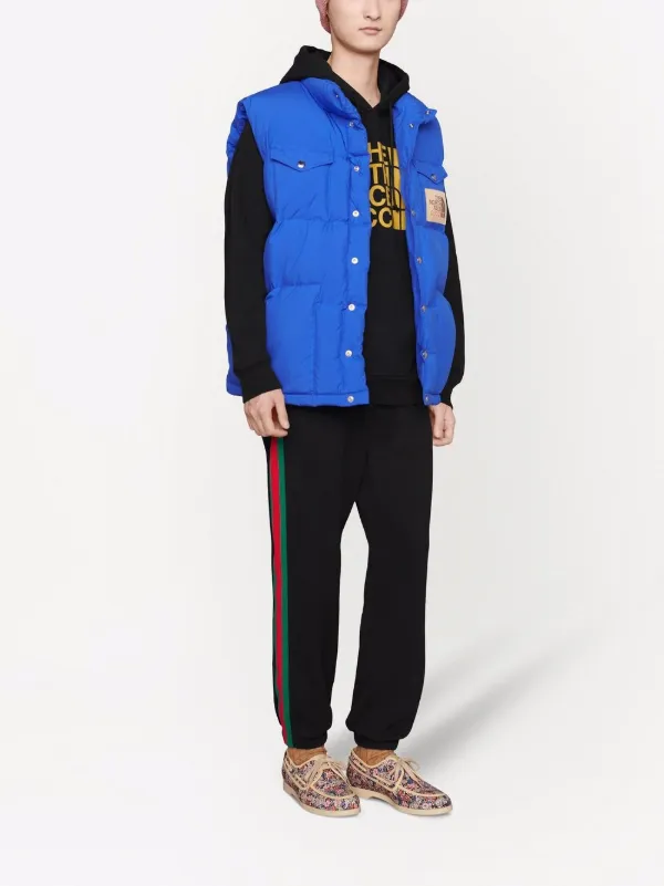 gucci x the north face cotton hoodie brown