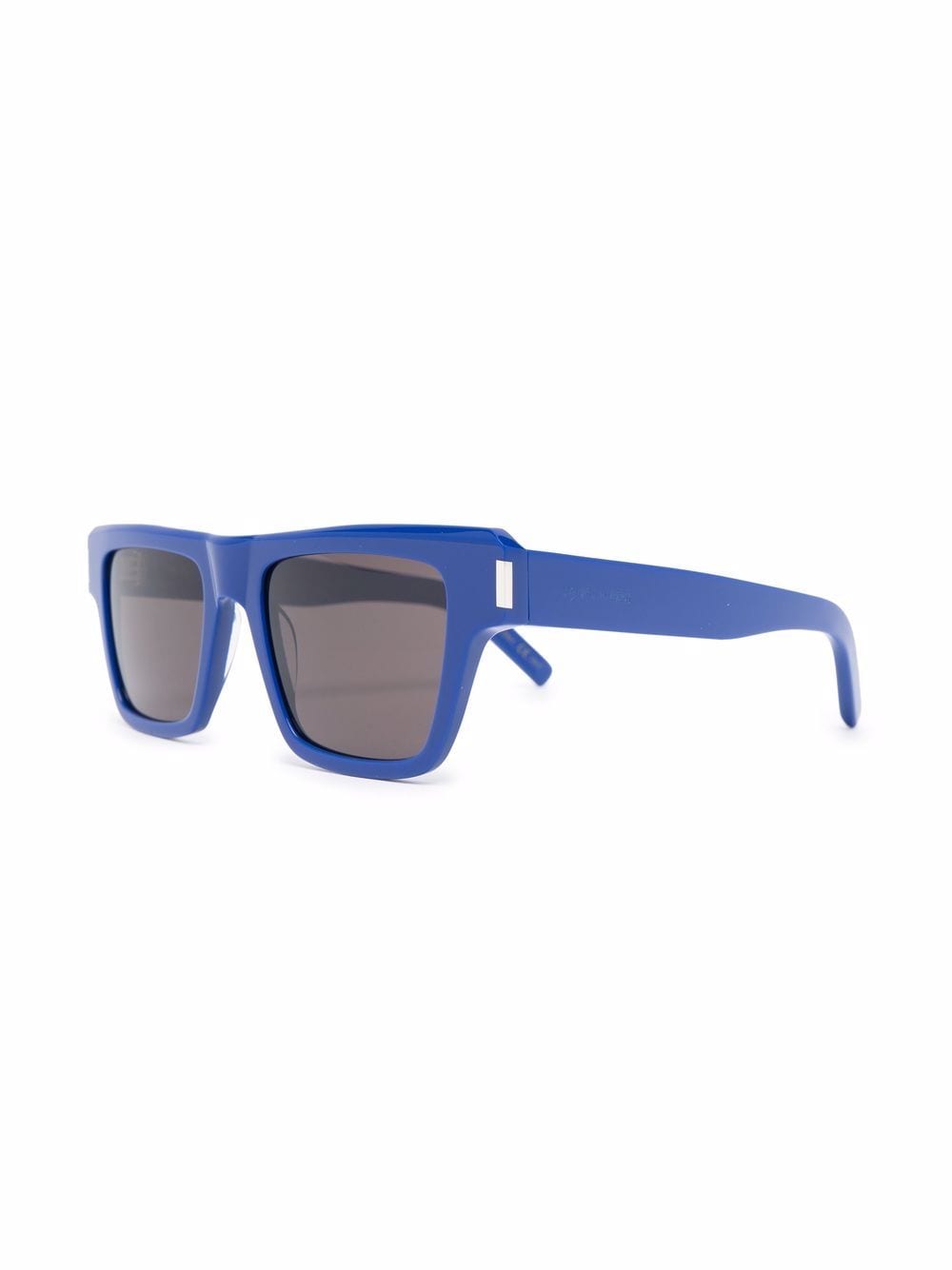 Shop Saint Laurent Tinted Oversize Sunglasses In Blue