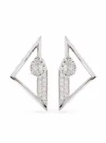 Yeprem 18kt white gold diamond stud earrings - Silver