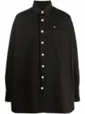 Raf Simons oversized logo denim shirt - Black