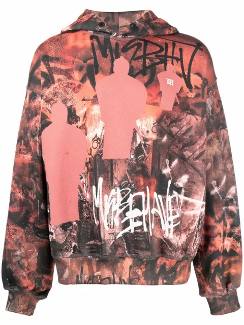 MISBHV Fight Club graffiti-print hoodie
