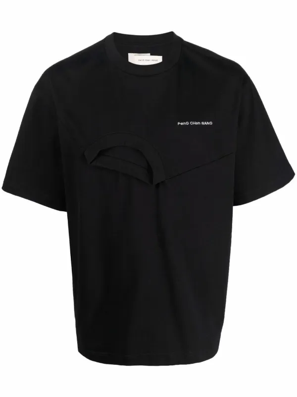 Feng Chen Wang Layered Embroidered Logo T-shirt - Farfetch