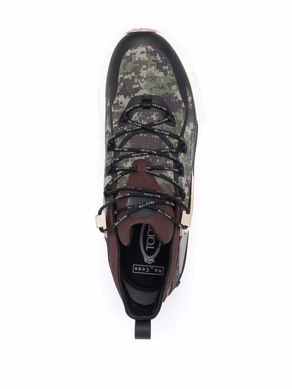 Shop Tod's No_code J Camouflage-print Sneakers In Grün