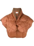 Celine Pre-Owned padded plaid bolero - Brown