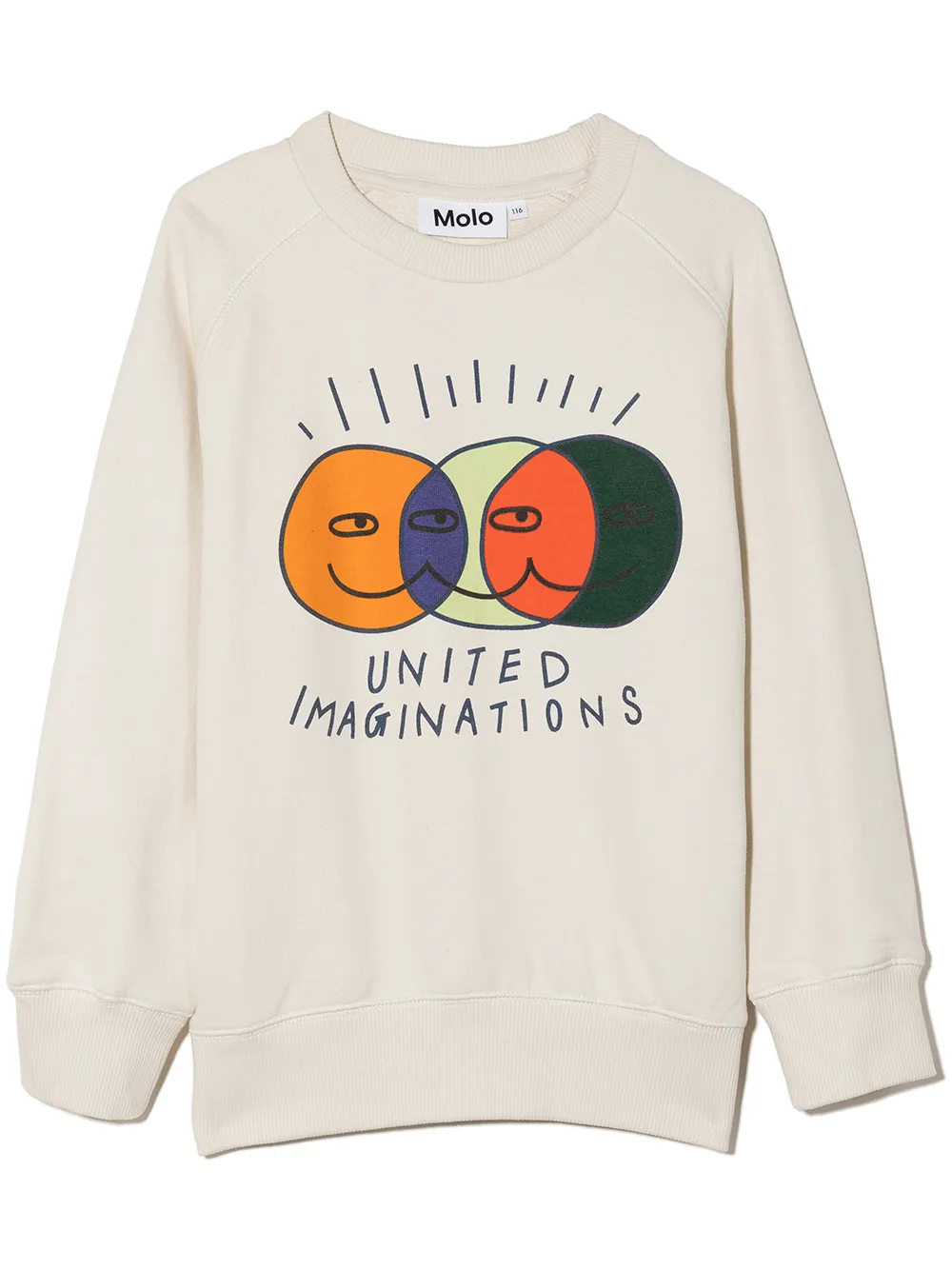 

Molo graphic-print organic-cotton sweatshirt - White