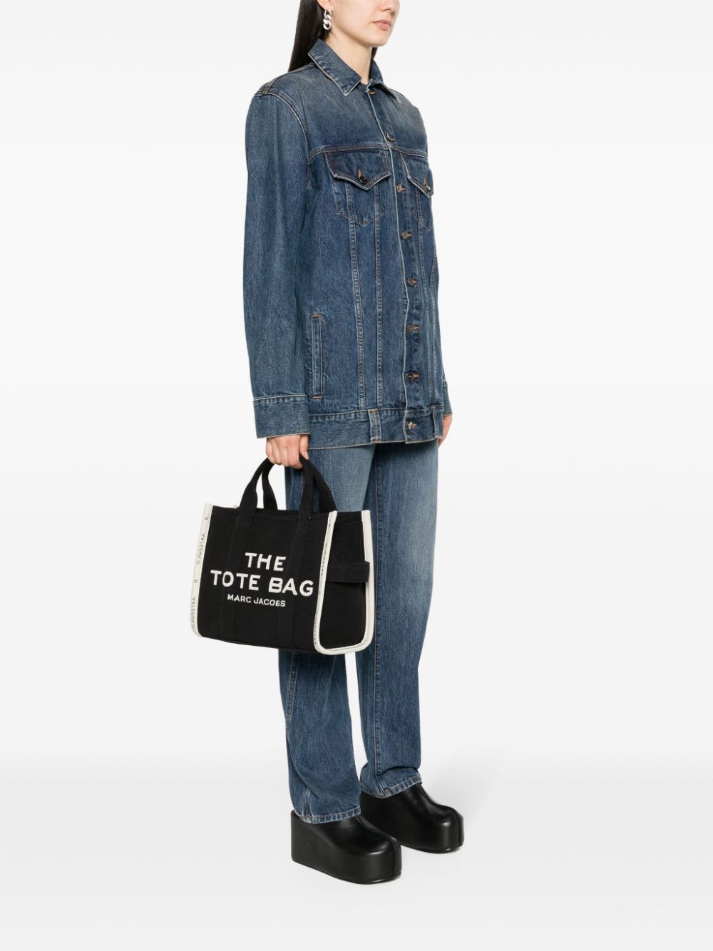 Shop Marc Jacobs The Medium Tote Bag In Black