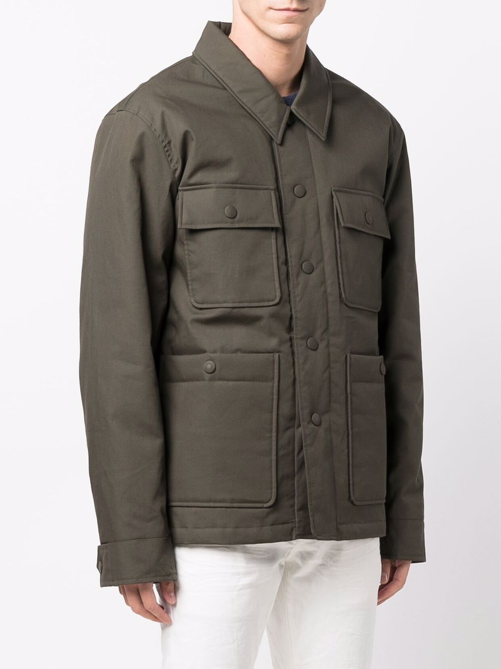 Officine Generale multi-pocket Shirt Jacket - Farfetch