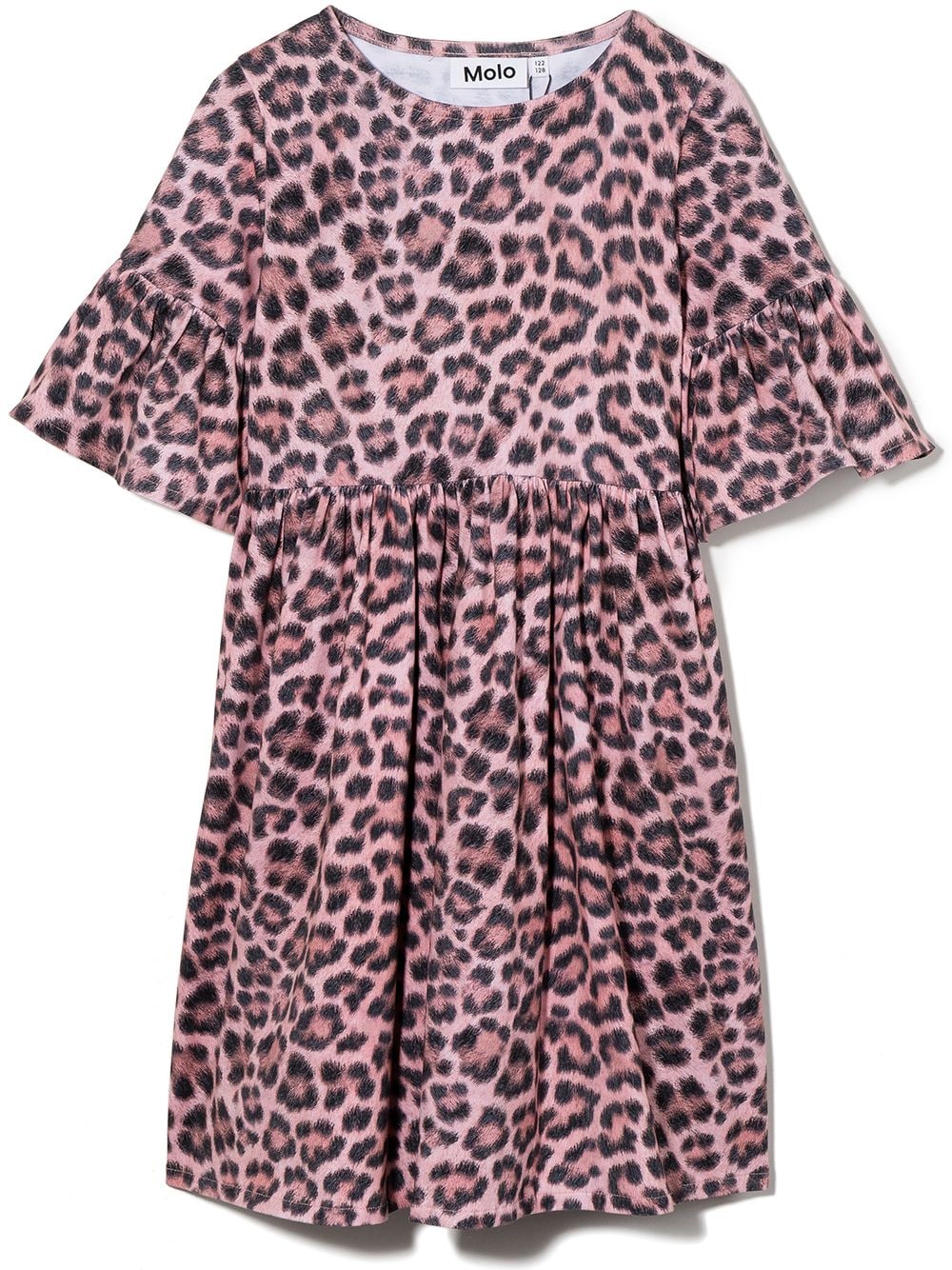фото Molo платье с короткими рукавами и леопардовым принтом