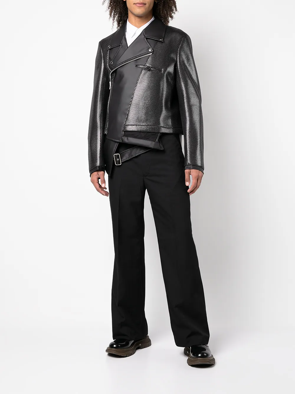 Comme Des Garçons Homme Plus Asymmetrisch bikerjack - Zwart