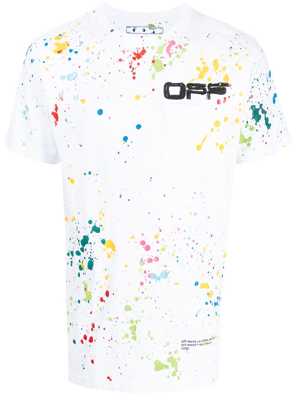 фото Off-white футболка splatter из коллаборации с marais