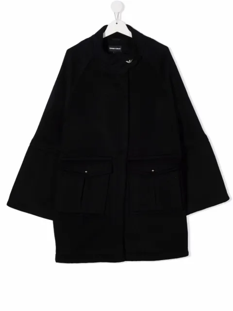 Emporio Armani Kids TEEN single breasted coat