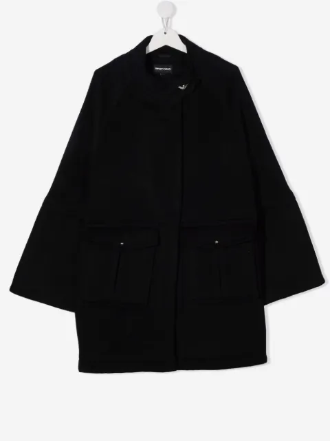 Emporio Armani Kids TEEN single breasted coat