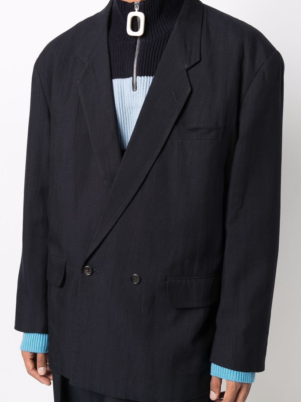 Pre-owned Comme Des Garçons 1980s  Double-breasted Two-piece Suit In Blue