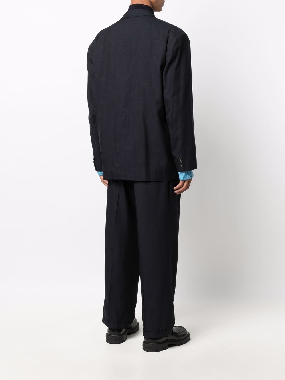 Pre-owned Comme Des Garçons 1980s  Double-breasted Two-piece Suit In Blue