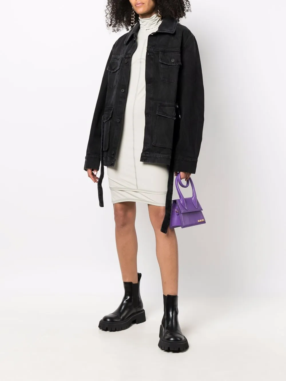 Off-White Jersey jurk - Grijs