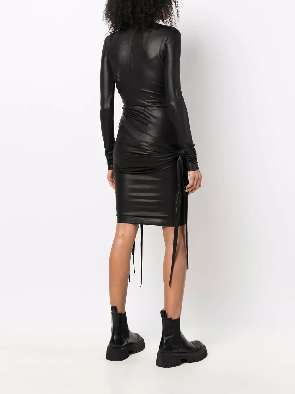 фото Rick owens lilies платье с длинными рукавами и завязками