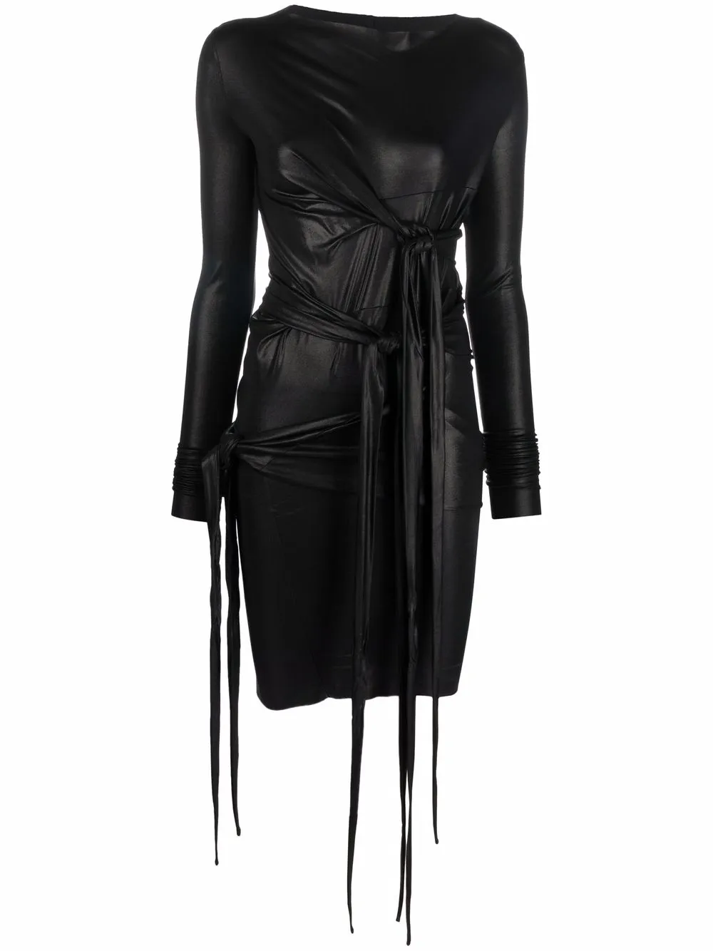фото Rick owens lilies платье с длинными рукавами и завязками