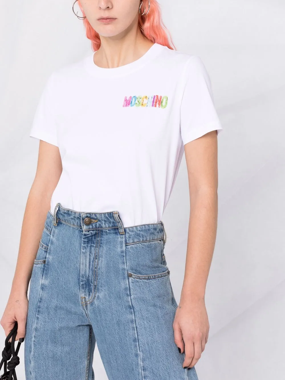 фото Moschino футболка из джерси с логотипом