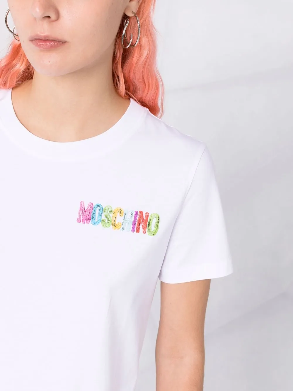 фото Moschino футболка из джерси с логотипом