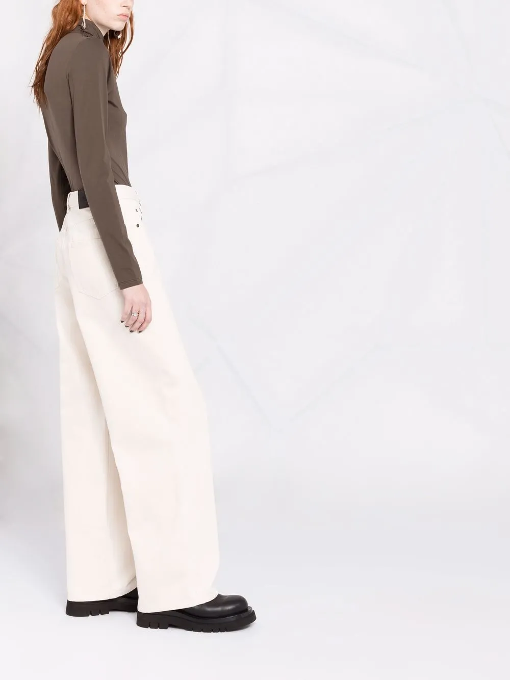 фото Uma wang широкие джинсы с завышенной талией