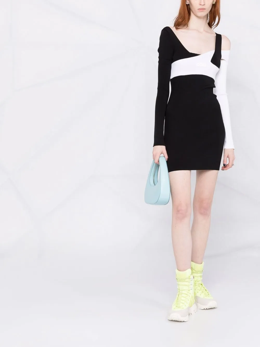 Gcds Mini-jurk met colourblocking - Zwart