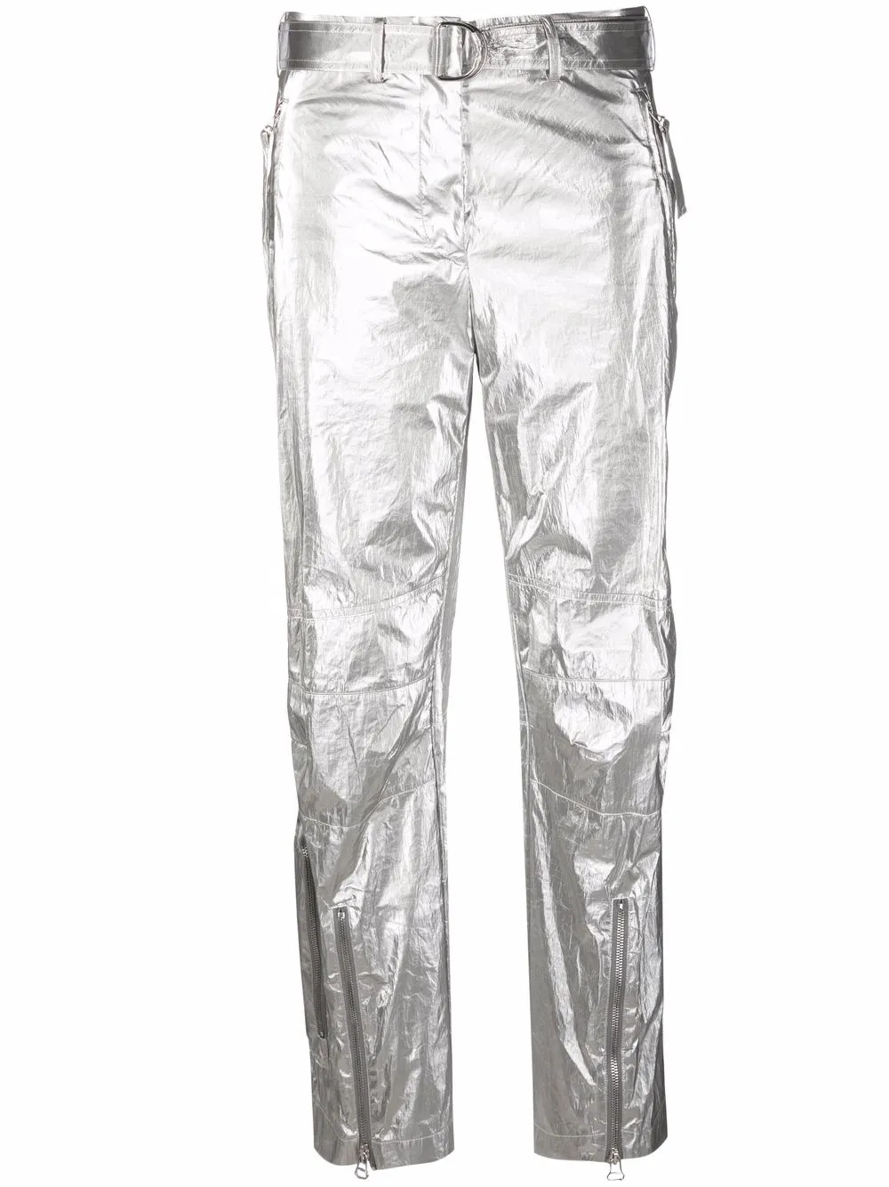 фото Helmut lang брюки astro foil с поясом
