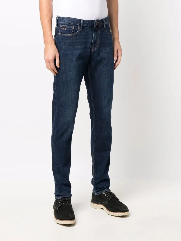 Emporio Armani mid-rise Straight Leg Jeans | Blue | FARFETCH