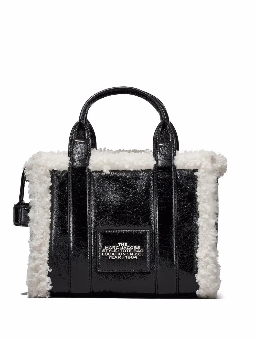  Marc Jacobs Kleine The Crinkle Tote Handtasche   Schwarz 