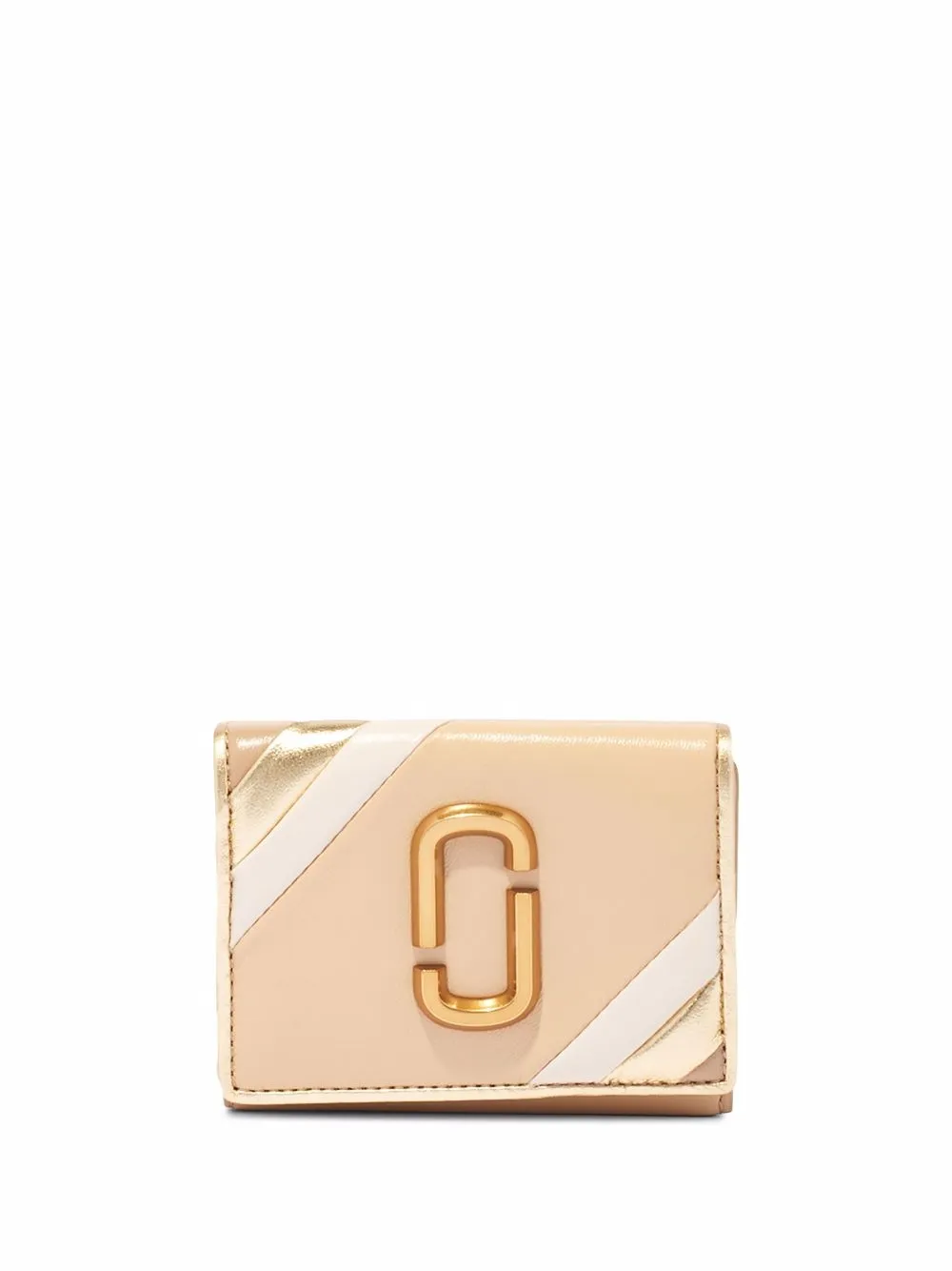 

Marc Jacobs The Glam Shot shiny mini trifold wallet - Neutrals