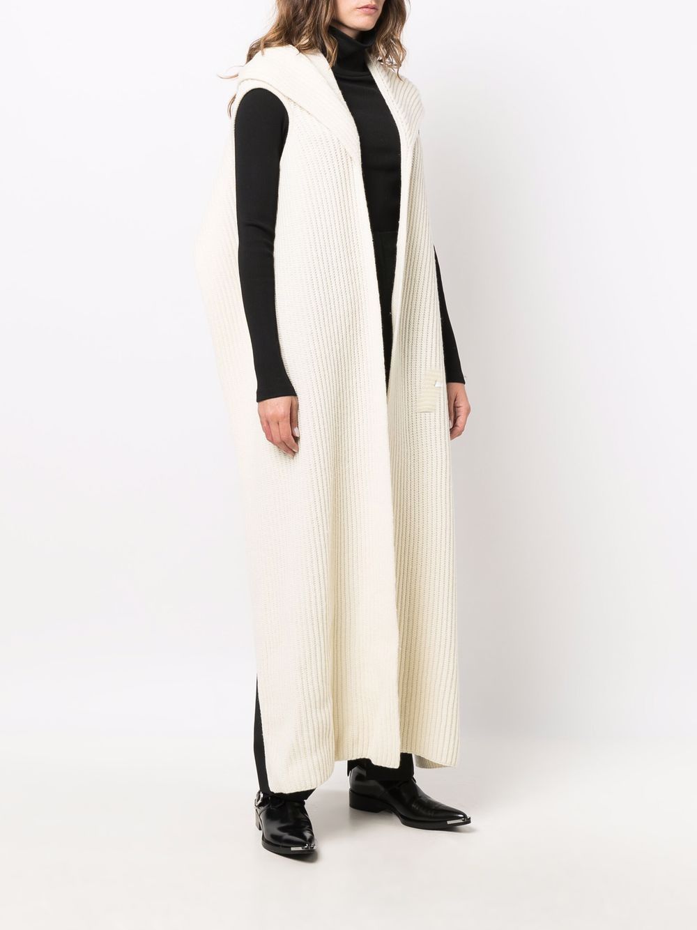 Shop Ann Demeulemeester Open Front Sleeveless Cardi-coat In White