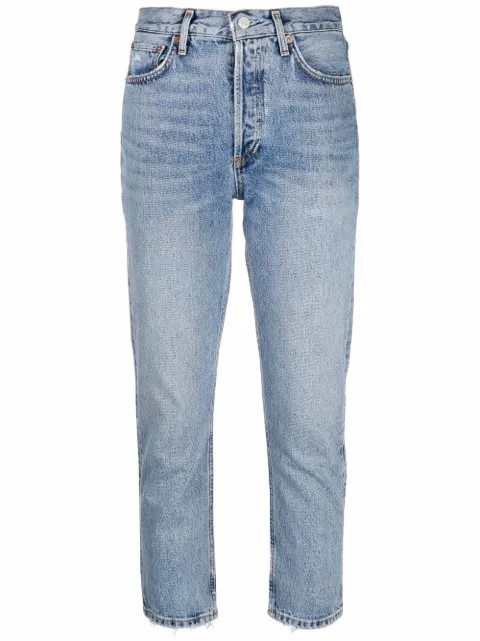 AGOLDE Riley high-waisted Cropped Jeans 