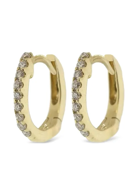 Dana Rebecca Designs aretes estilo huggie en oro amarillo de 14kt con diamante