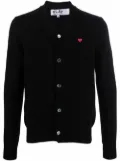 Comme Des Garçons Play fine-knit wool cardigan - Black