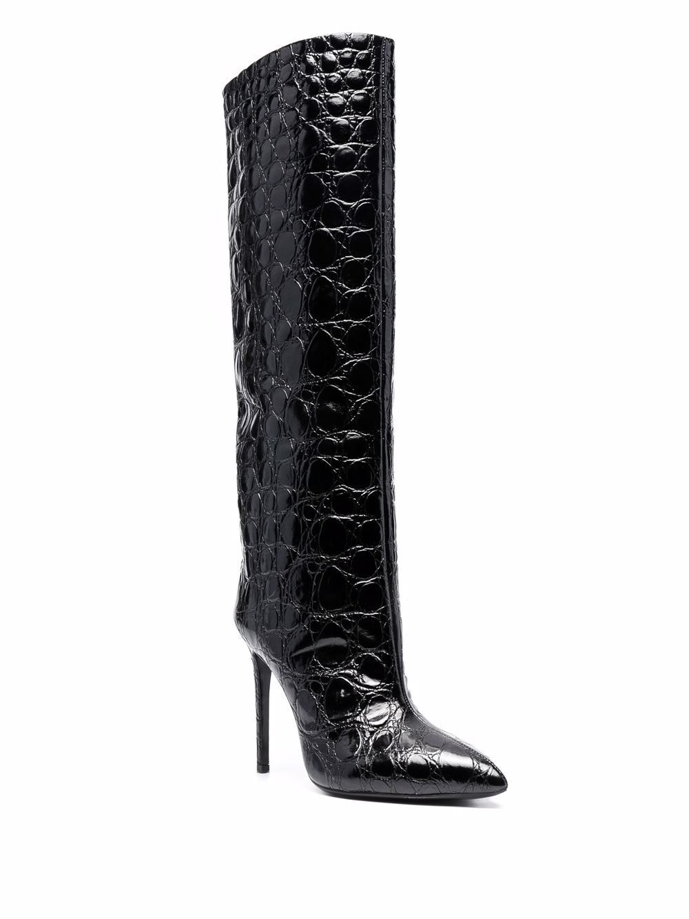 Image 2 of Paris Texas crocodile-effect 105mm knee-high boots