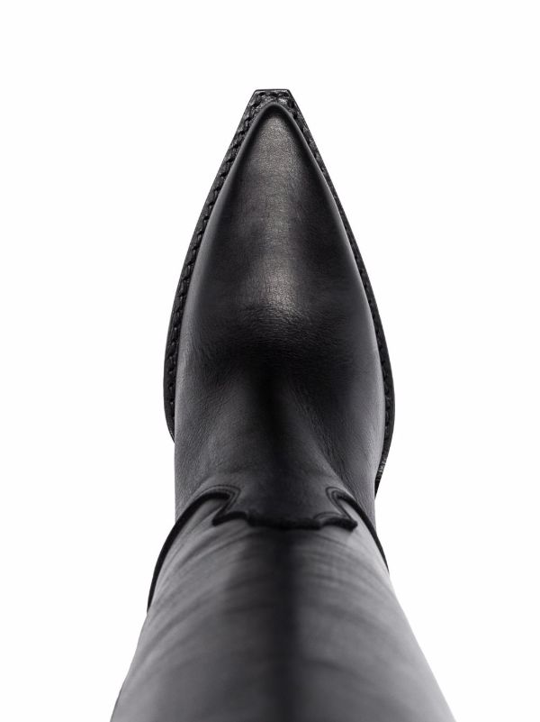 Knee high pointed hot sale toe boots