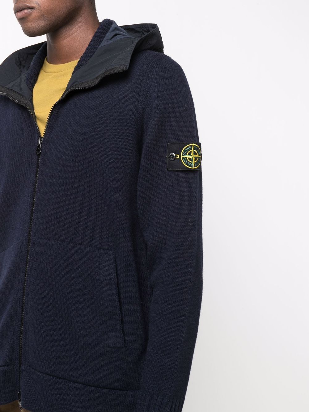 фото Stone island худи на молнии с нашивкой-логотипом