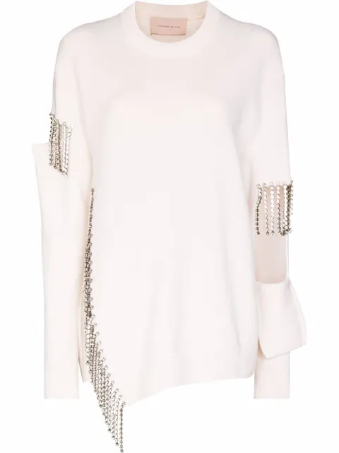 Christopher Kane pull en laine vierge à franges