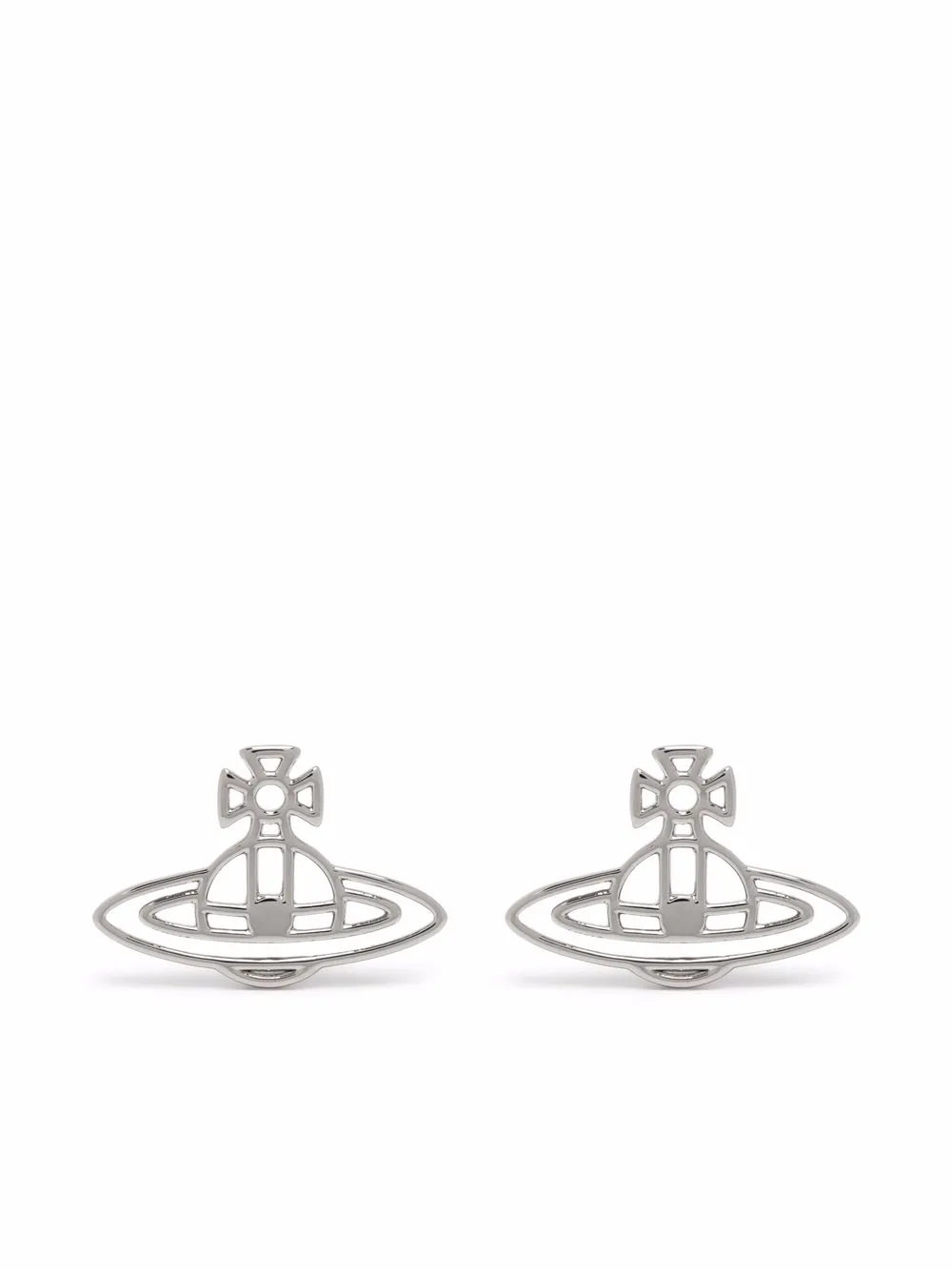 

Vivienne Westwood aretes con motivo Orb - Plateado