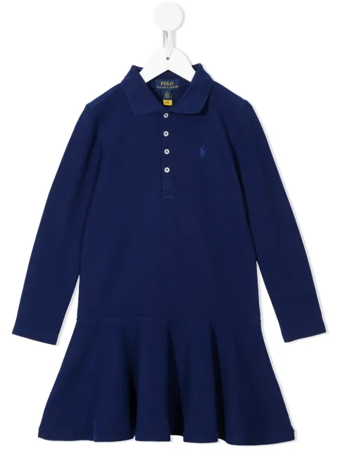 POLO RALPH LAUREN KIDS logo embroidered polo dress
