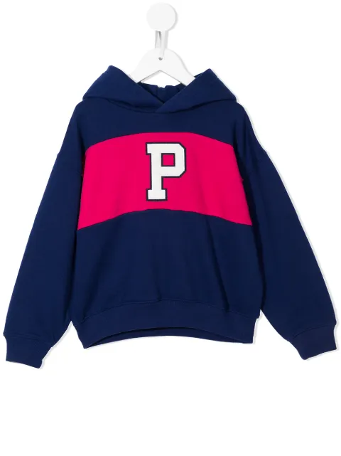 POLO RALPH LAUREN KIDS logo-print colour-block hoodie 