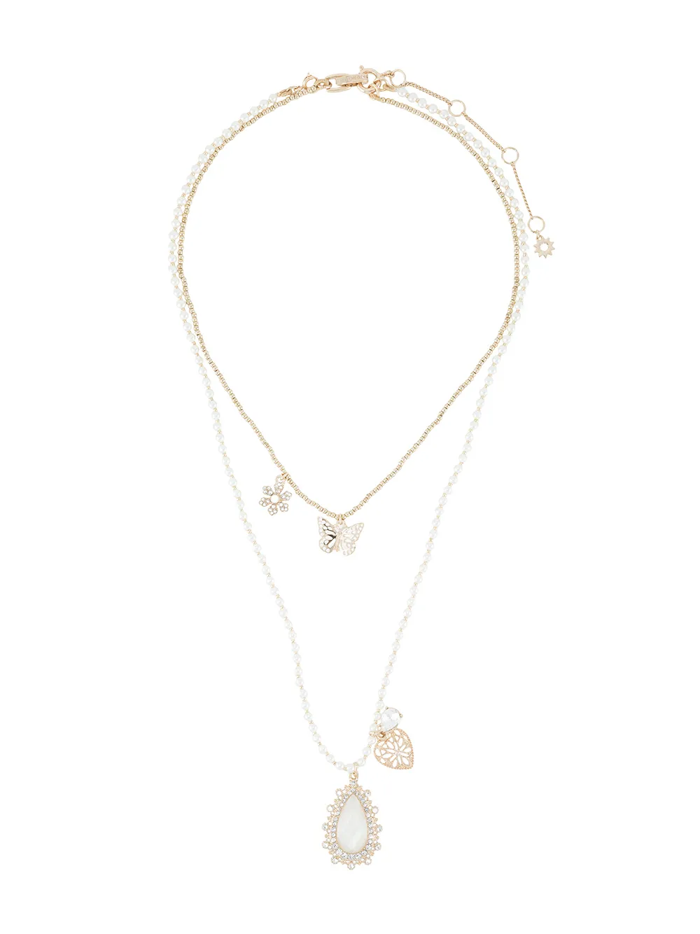 

Marchesa Notte collar doble con dijes - Dorado