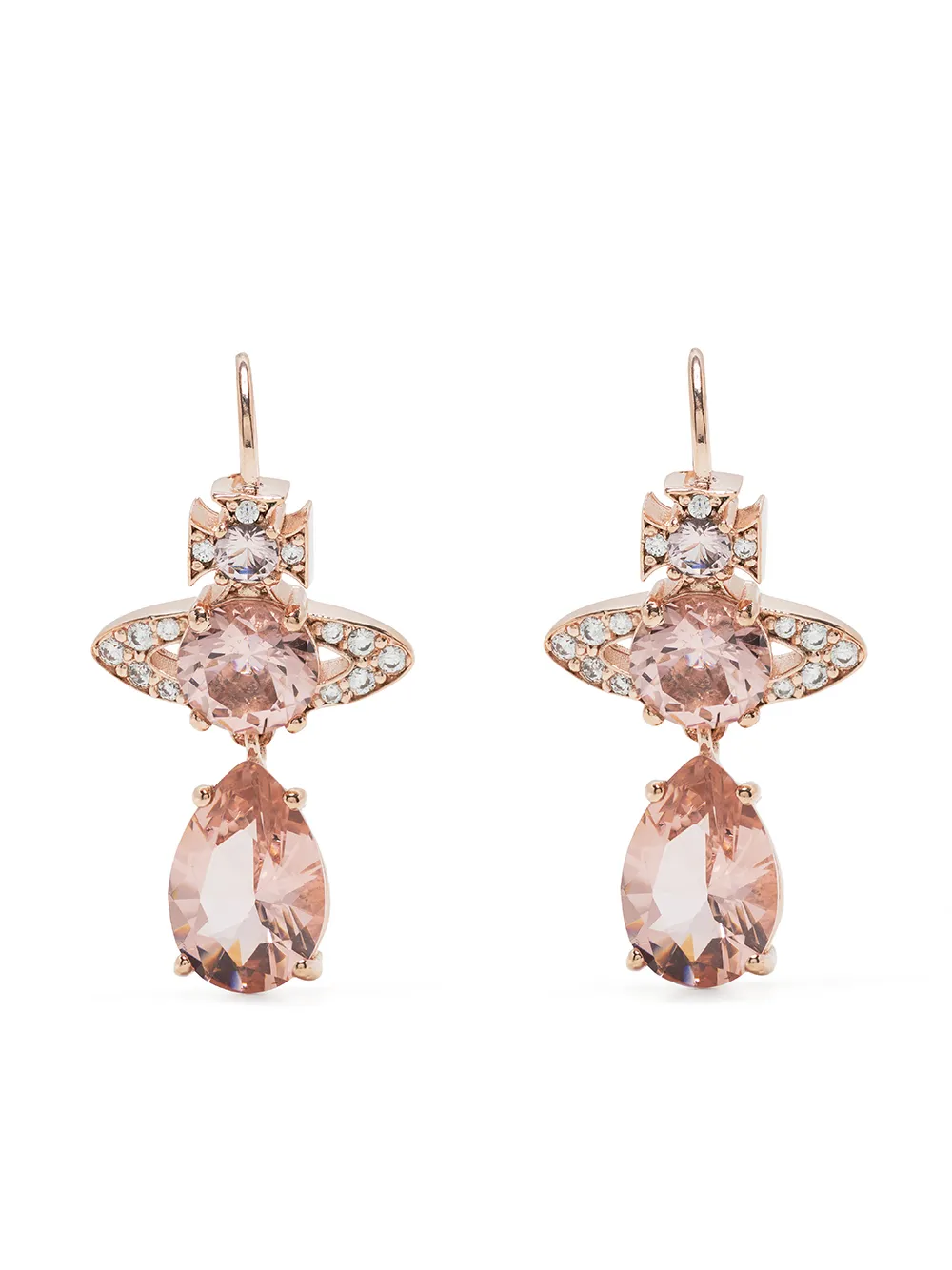 

Vivienne Westwood crown drop earrings - Pink